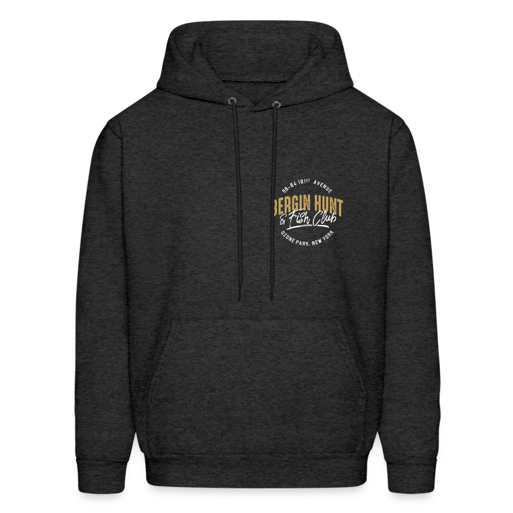 Bergin Hunt & Fish Club Hoodie (rear design) - charcoal grey