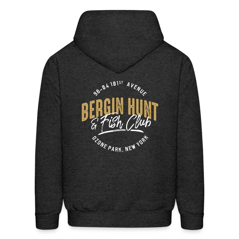 Bergin Hunt & Fish Club Hoodie (rear design) - charcoal grey