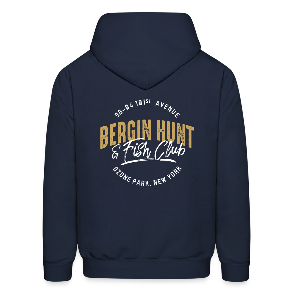 Bergin Hunt & Fish Club Hoodie (rear design) - navy