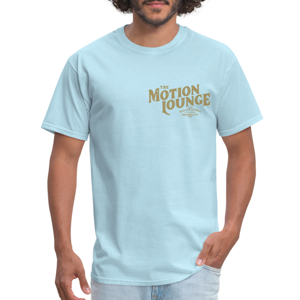 Motion Lounge T-Shirt (light color, rear design) - powder blue