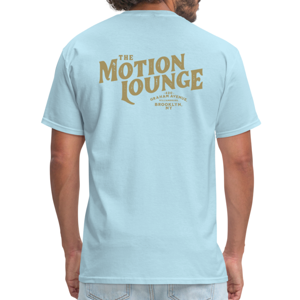 Motion Lounge T-Shirt (light color, rear design) - powder blue