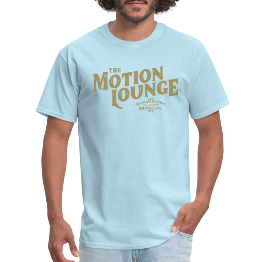 Motion Lounge T-Shirt (light color, large design) - powder blue