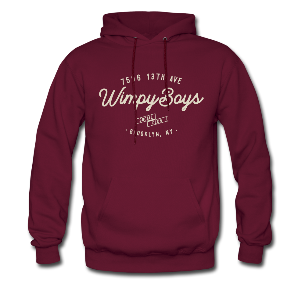 Wimpy Boys Social Club Hoodie - burgundy