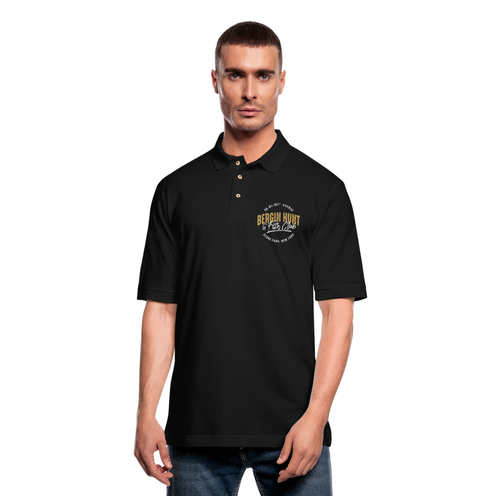 Bergin Hunt & Fish Club Polo Shirt (Order Now & Get 15% Off) - black