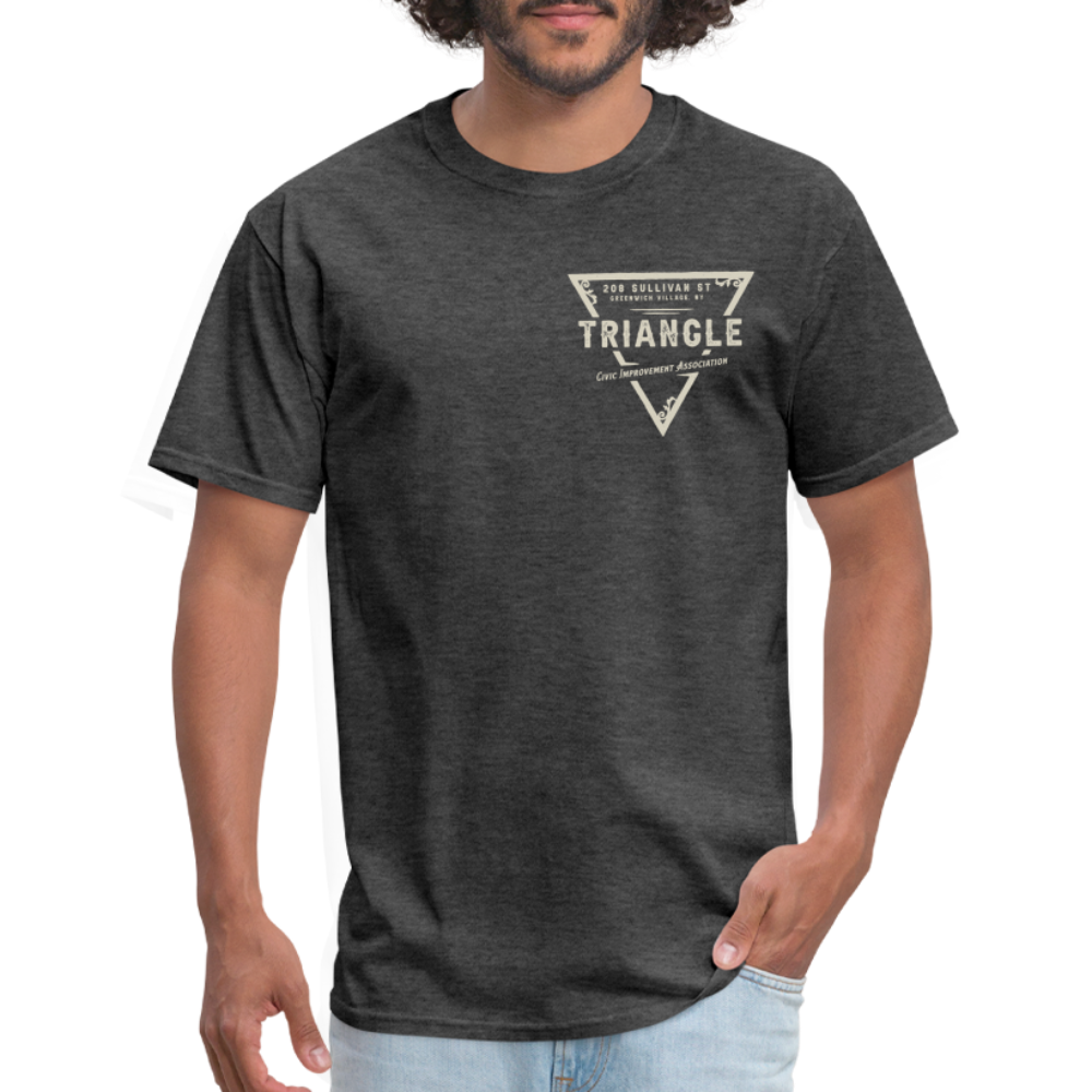 Triangle Civic Improvement Association T-Shirt (rear design) - heather black