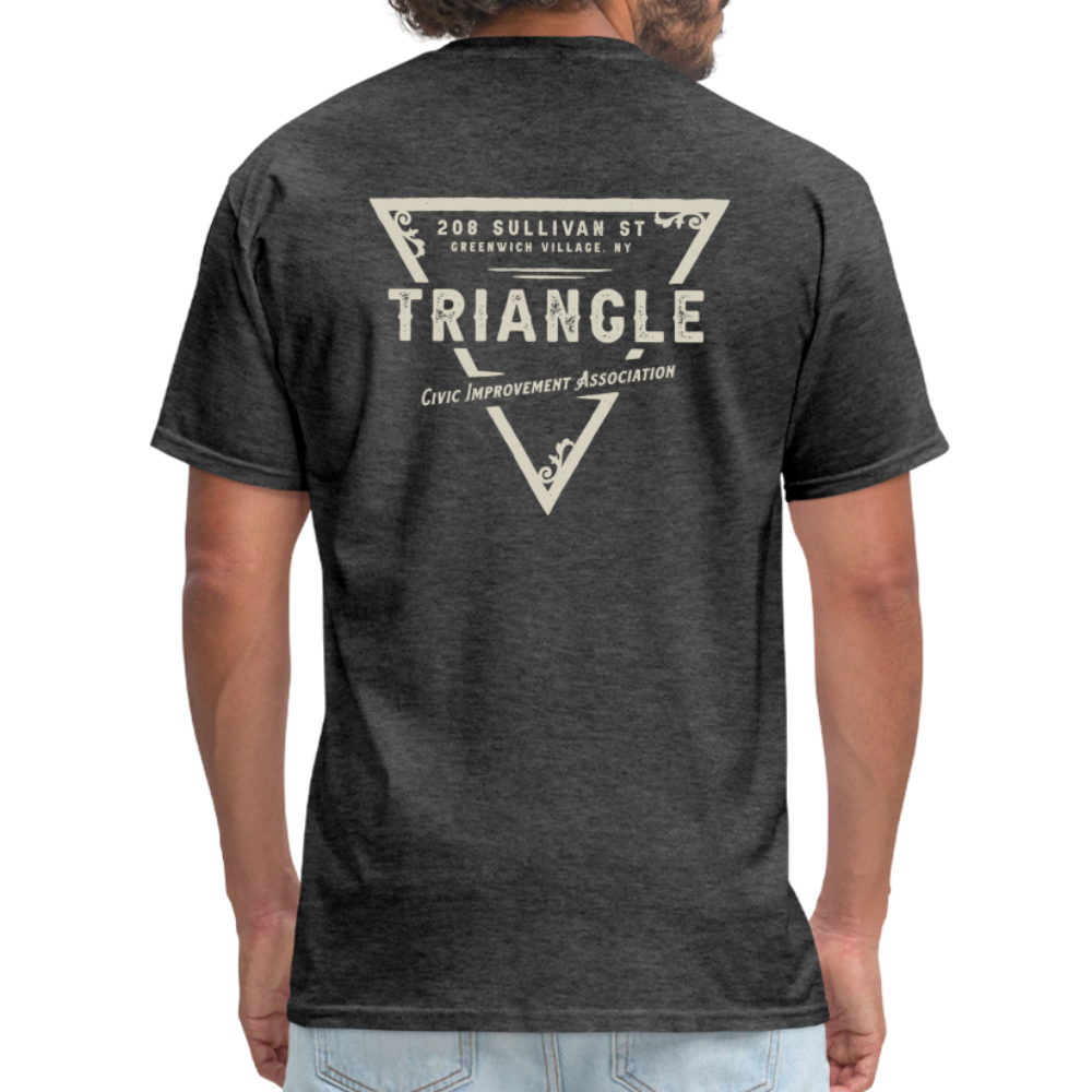 Triangle Civic Improvement Association T-Shirt (rear design) - heather black