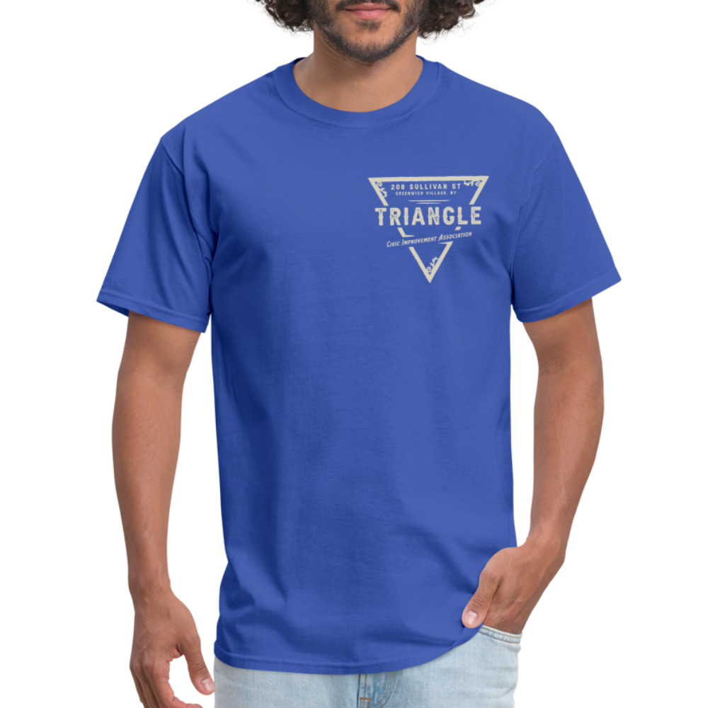 Triangle Civic Improvement Association T-Shirt (rear design) - royal blue