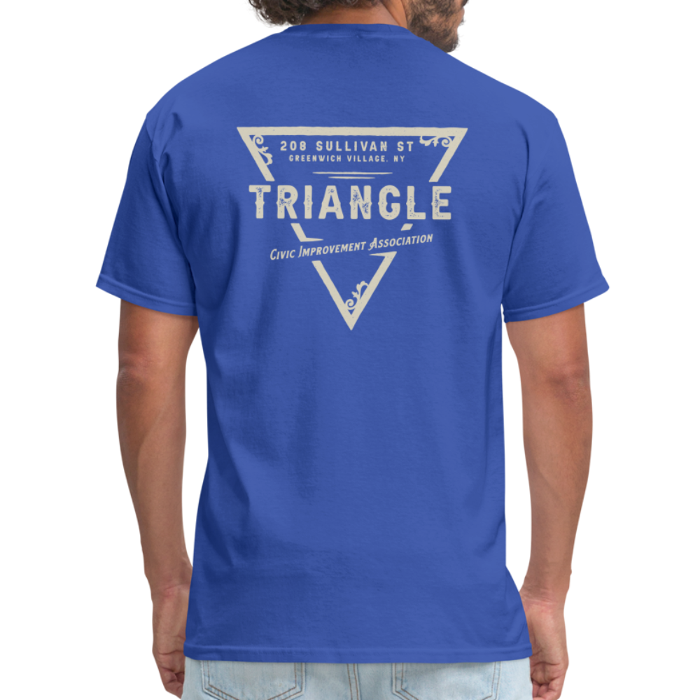 Triangle Civic Improvement Association T-Shirt (rear design) - royal blue