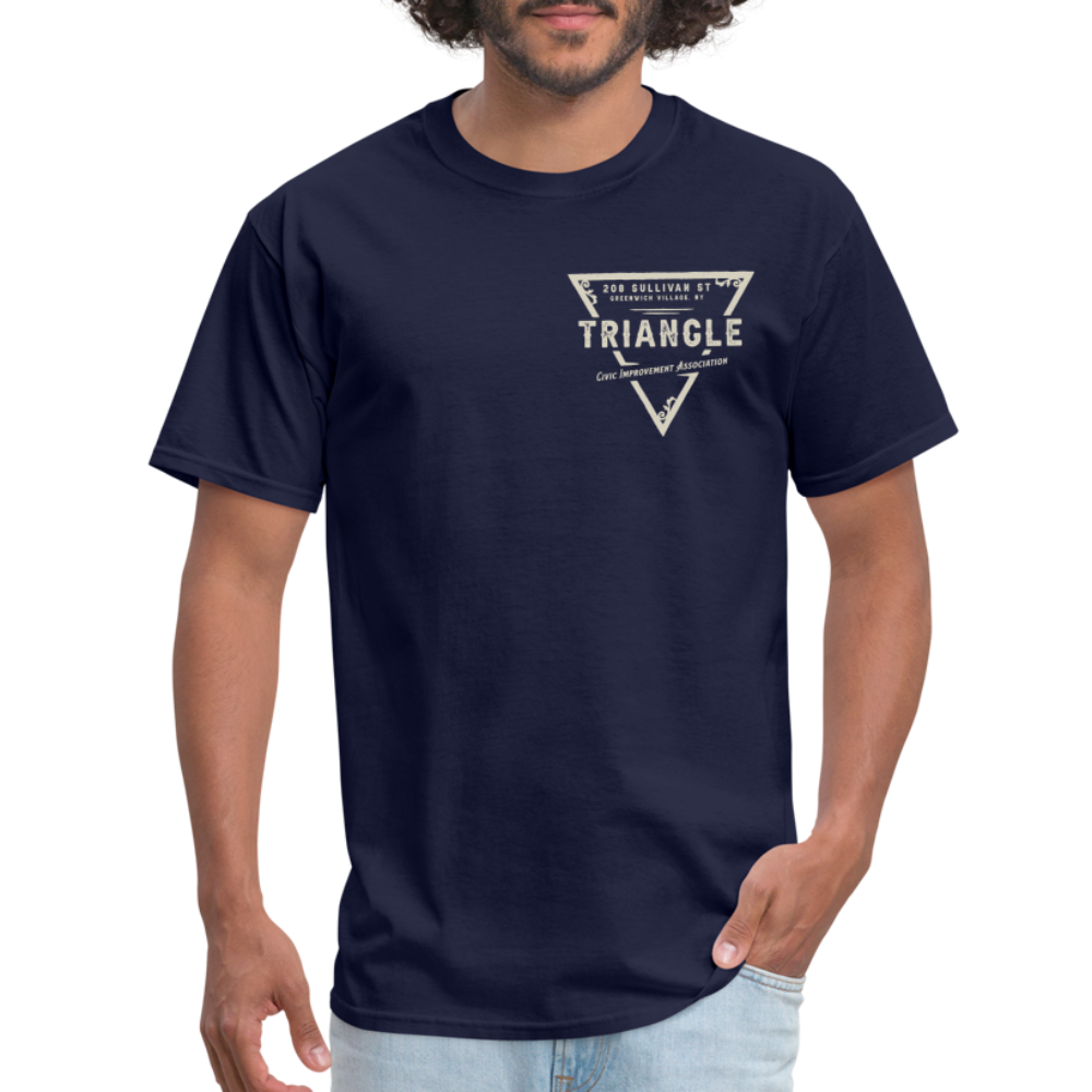 Triangle Civic Improvement Association T-Shirt (rear design) - navy