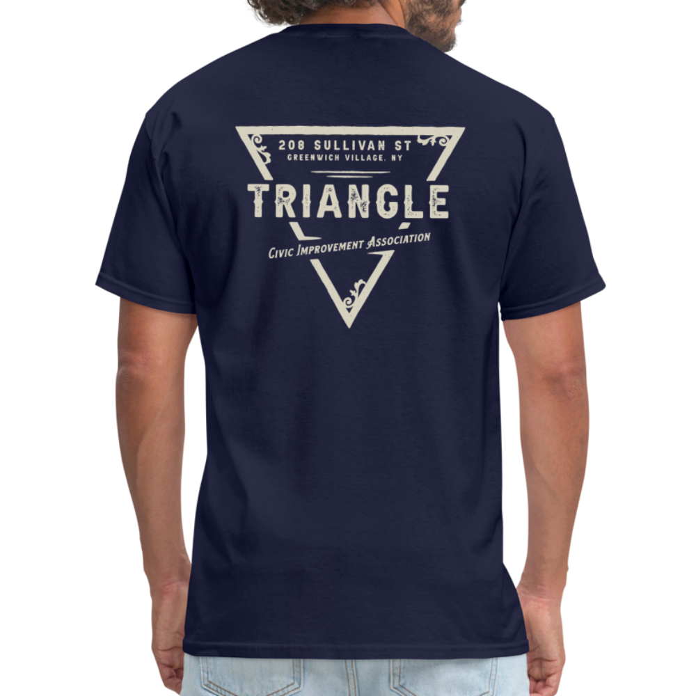 Triangle Civic Improvement Association T-Shirt (rear design) - navy