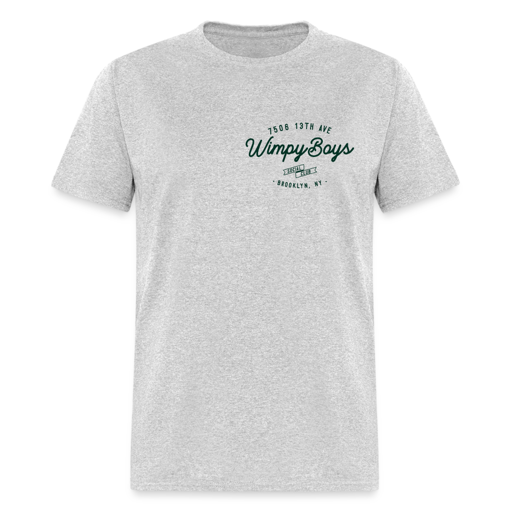 Wimpy Boys Social Club T-Shirt (light color, rear design) - heather gray