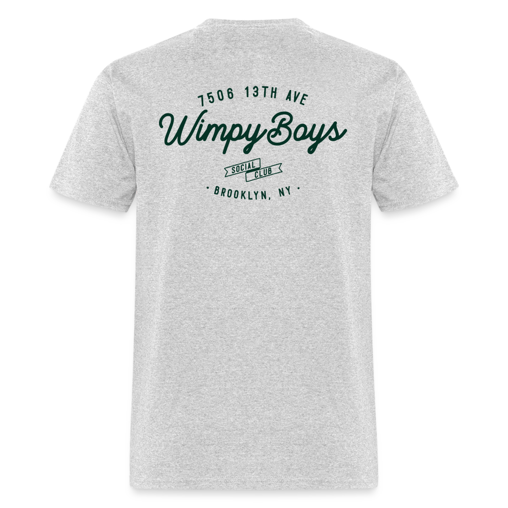 Wimpy Boys Social Club T-Shirt (light color, rear design) - heather gray