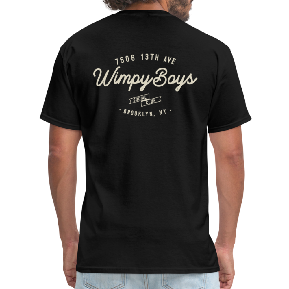 Wimpy Boys Social Club T-Shirt (dark color, rear design) - black