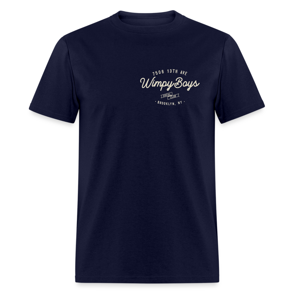 Wimpy Boys Social Club T-Shirt (dark color, rear design) - navy