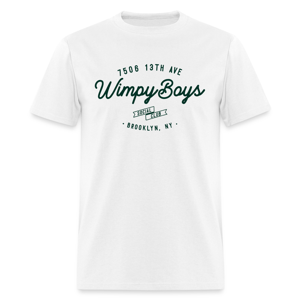 Wimpy Boys Social Club T-Shirt (light color, large design) - white