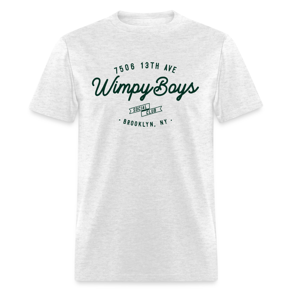 Wimpy Boys Social Club T-Shirt (light color, large design) - light heather gray