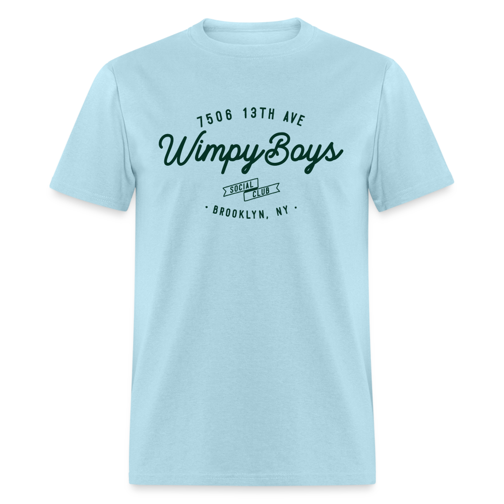 Wimpy Boys Social Club T-Shirt (light color, large design) - powder blue