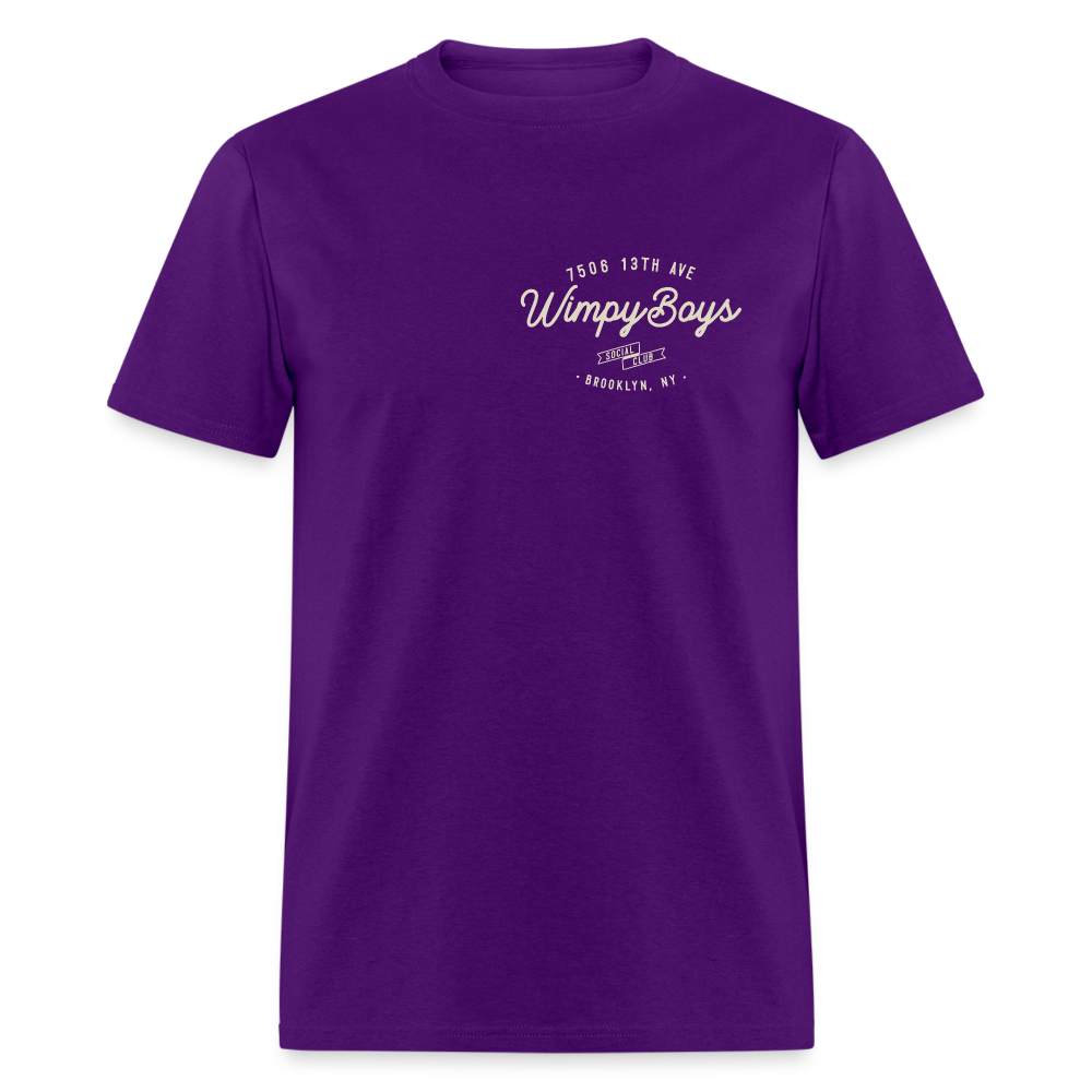 Wimpy Boys Social Club T-Shirt (small design) - purple