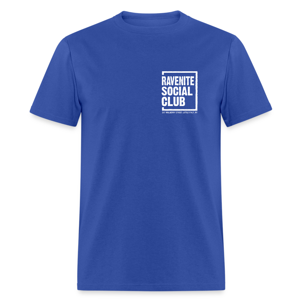 Ravenite Social Club T-Shirt (small design) - royal blue