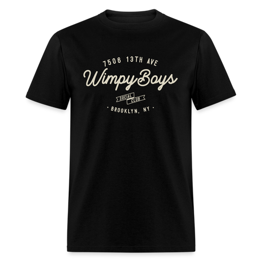 Wimpy Boys Social Club T-Shirt (large design) - black