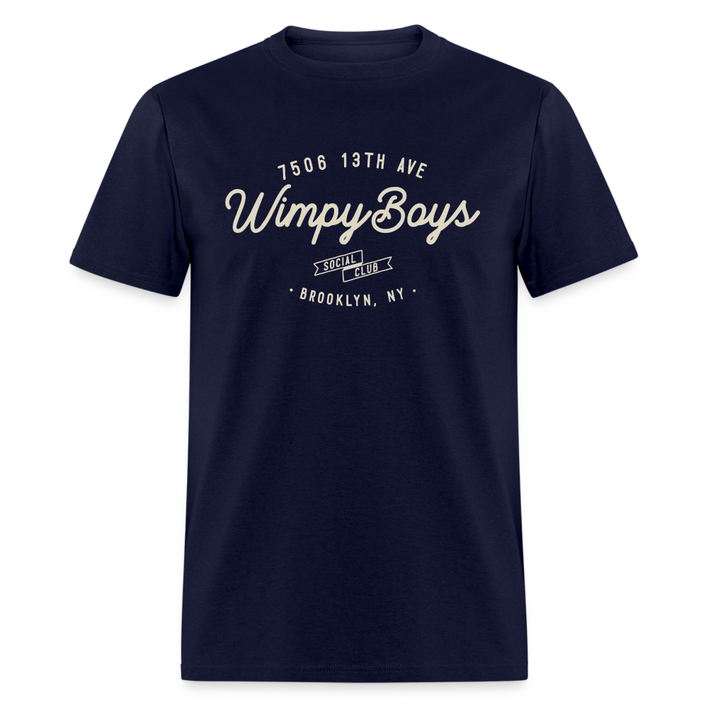 Wimpy Boys Social Club T-Shirt (large design) - navy