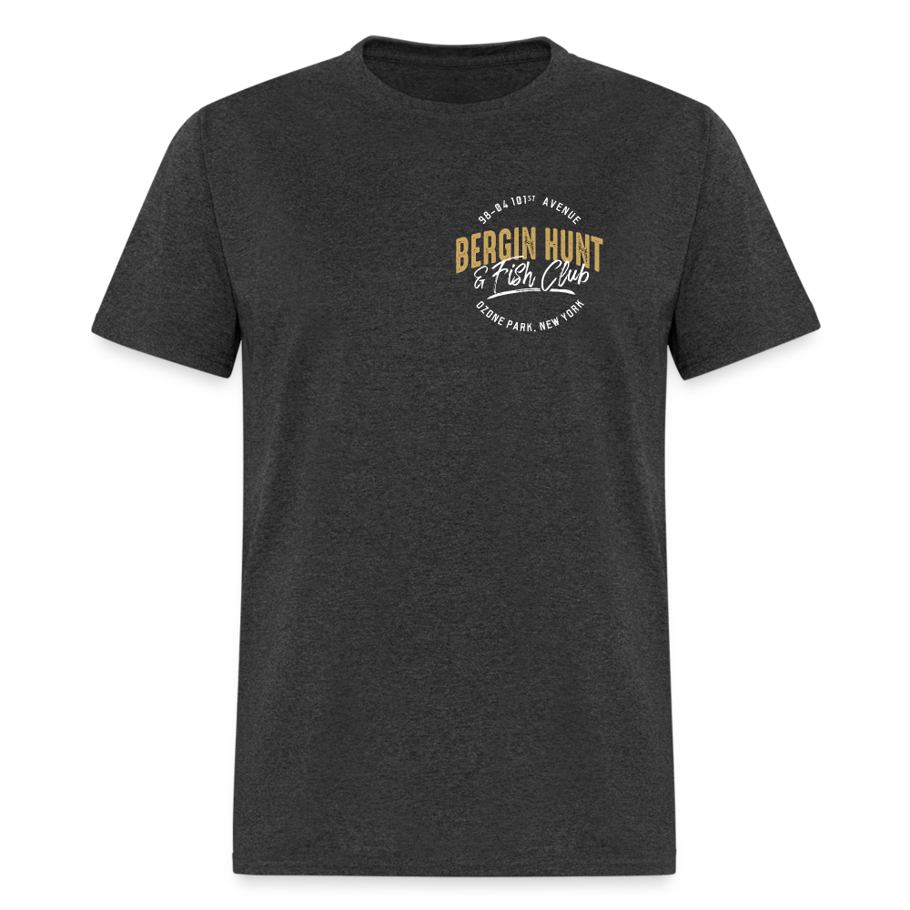 Bergin Hunt & Fish Club T-Shirt (small design) - heather black