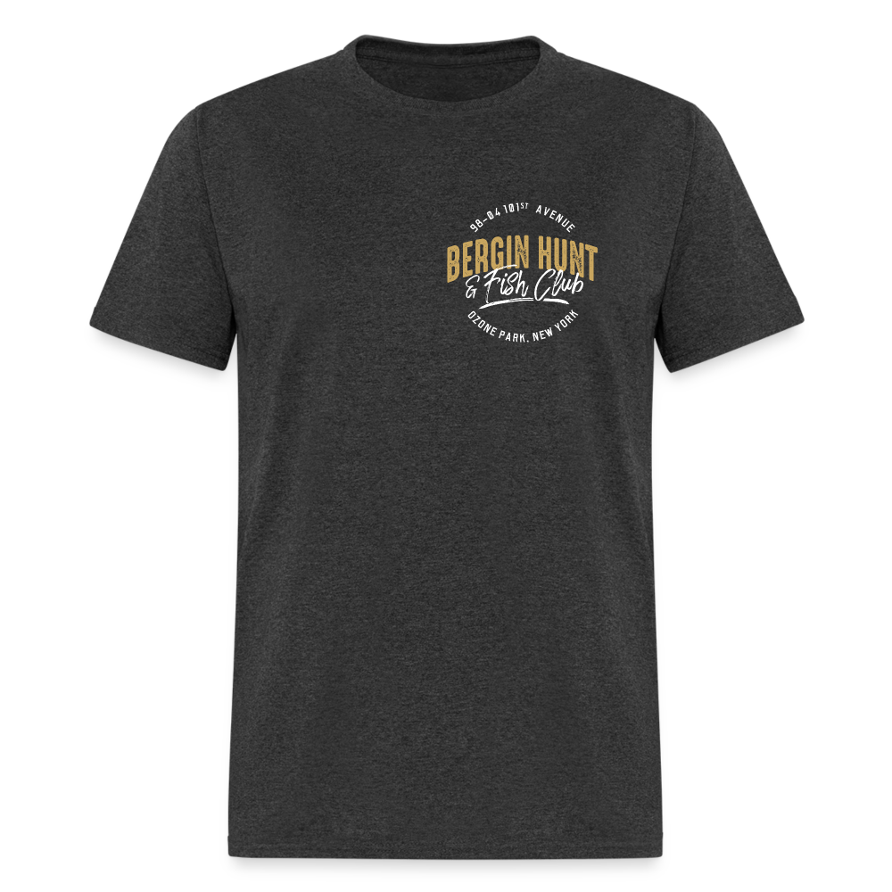 Bergin Hunt & Fish Club T-Shirt (rear design) - heather black