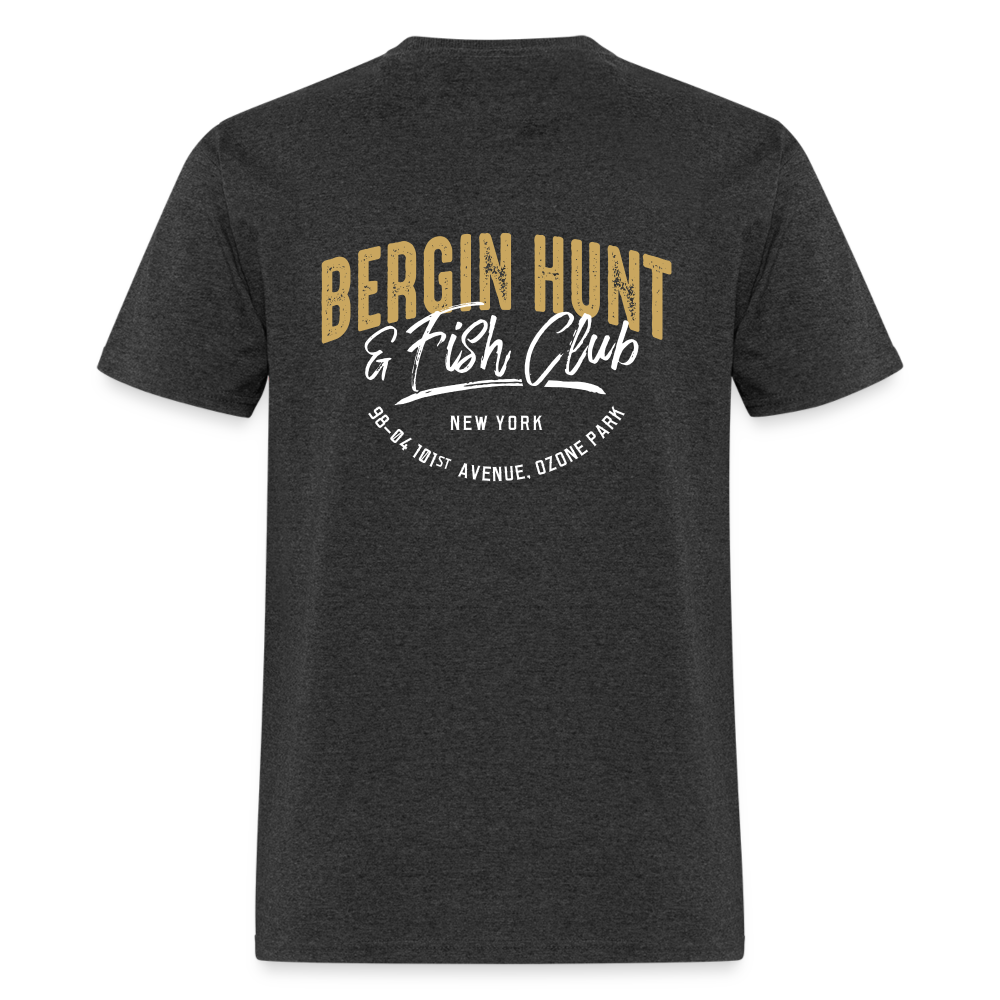 Bergin Hunt & Fish Club T-Shirt (rear design) - heather black