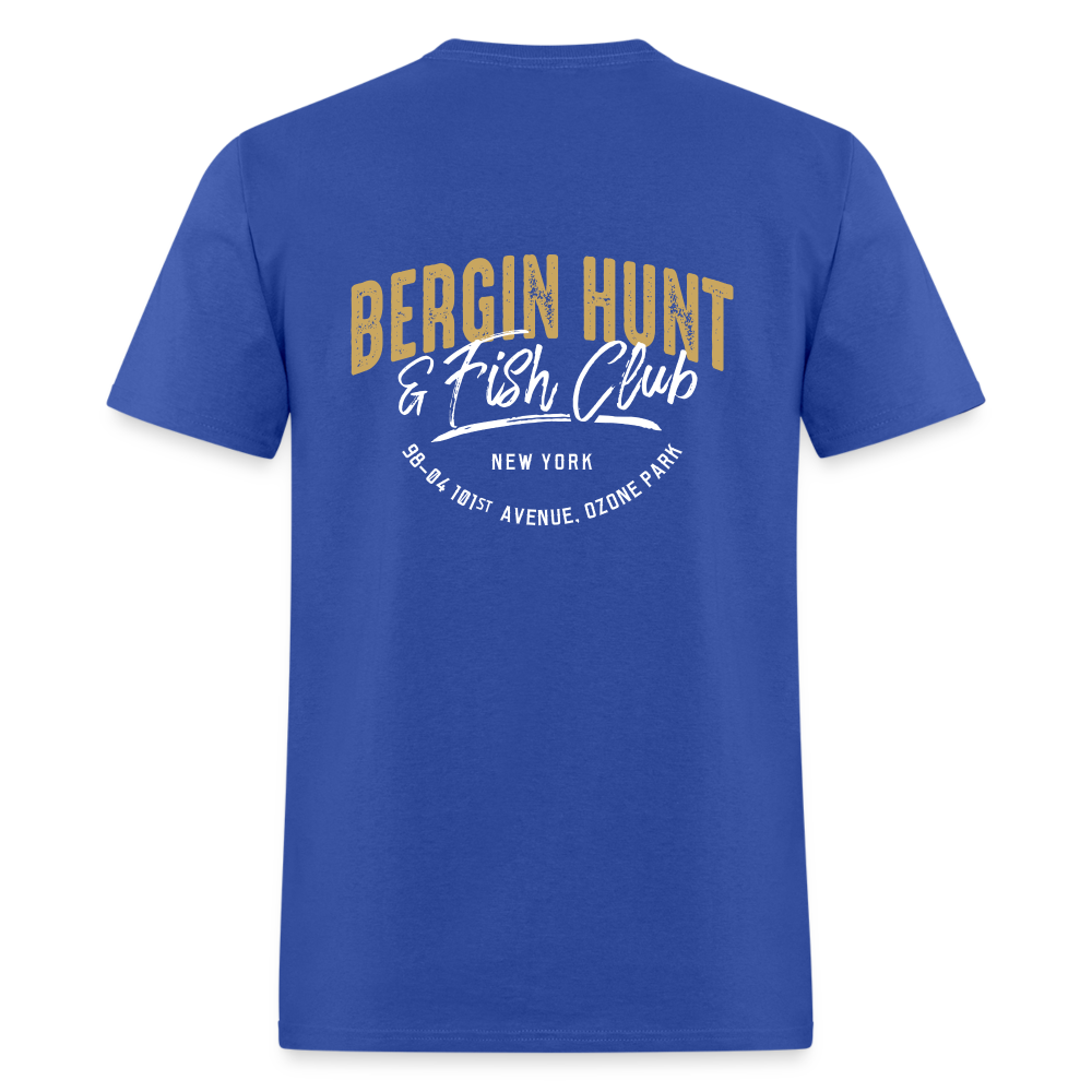 Bergin Hunt & Fish Club T-Shirt (rear design) - royal blue