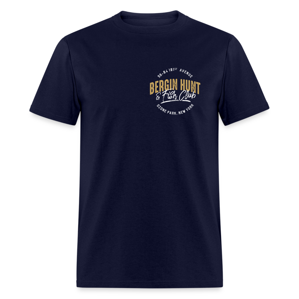 Bergin Hunt & Fish Club T-Shirt (rear design) - navy