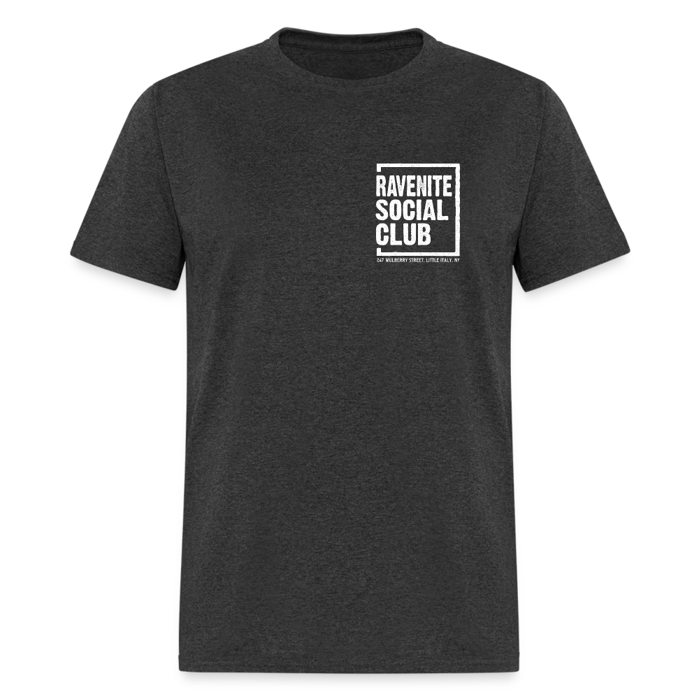 Ravenite Social Club T-Shirt (rear design) - heather black