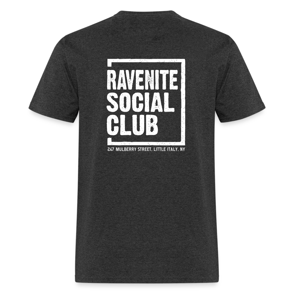 Ravenite Social Club T-Shirt (rear design) - heather black