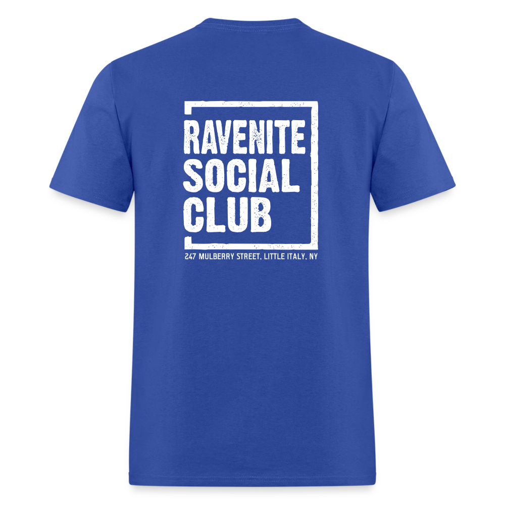 Ravenite Social Club T-Shirt (rear design) - royal blue