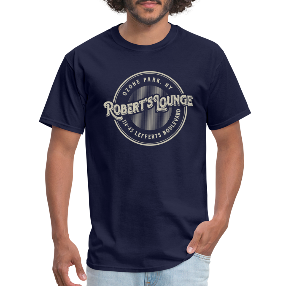 Robert's Lounge T-Shirt (large design) - navy