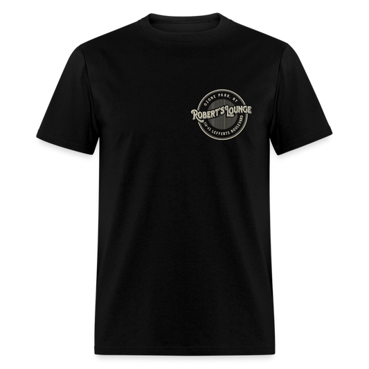 Robert's Lounge T-Shirt (small design) - black