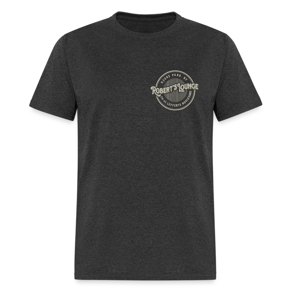 Robert's Lounge T-Shirt (small design) - heather black