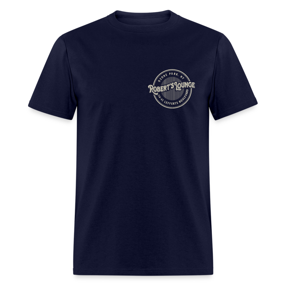 Robert's Lounge T-Shirt (small design) - navy