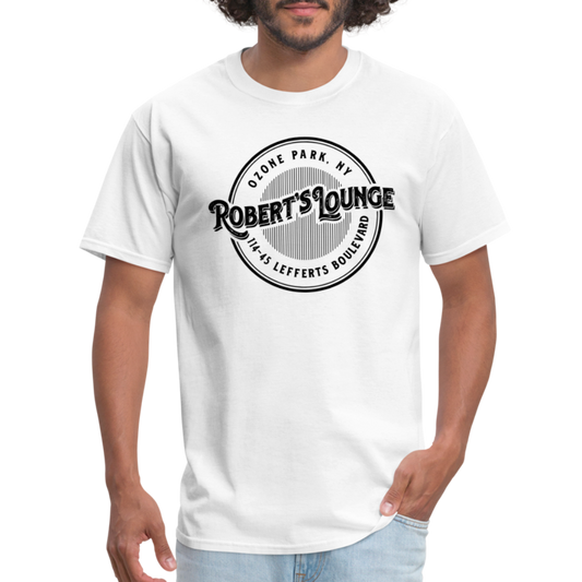 Robert's Lounge T-Shirt (light color, large design) - white