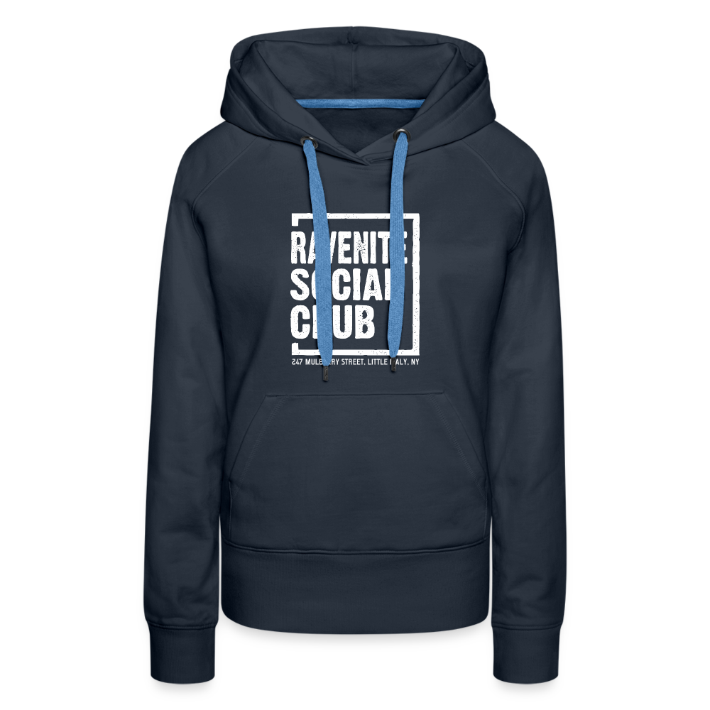 Ravenite Social Club Hoodie (Womens) - navy