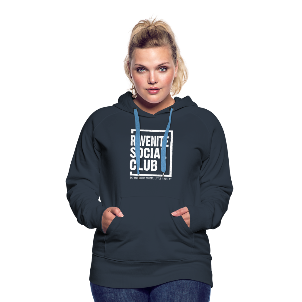 Ravenite Social Club Hoodie (Womens) - navy