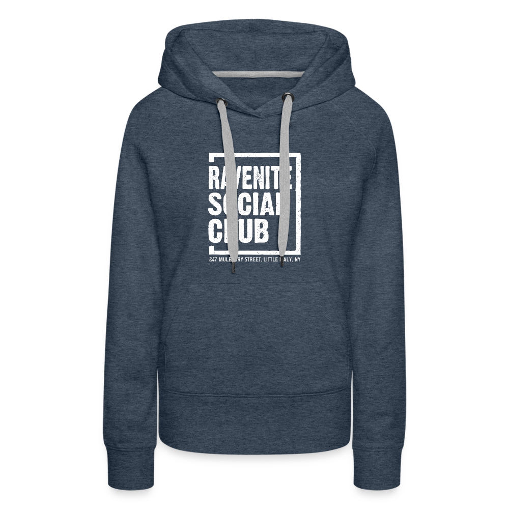 Ravenite Social Club Hoodie (Womens) - heather denim