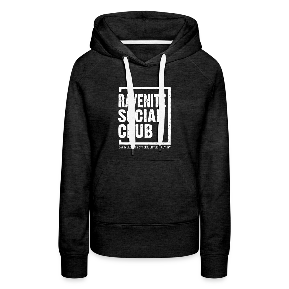 Ravenite Social Club Hoodie (Womens) - charcoal grey