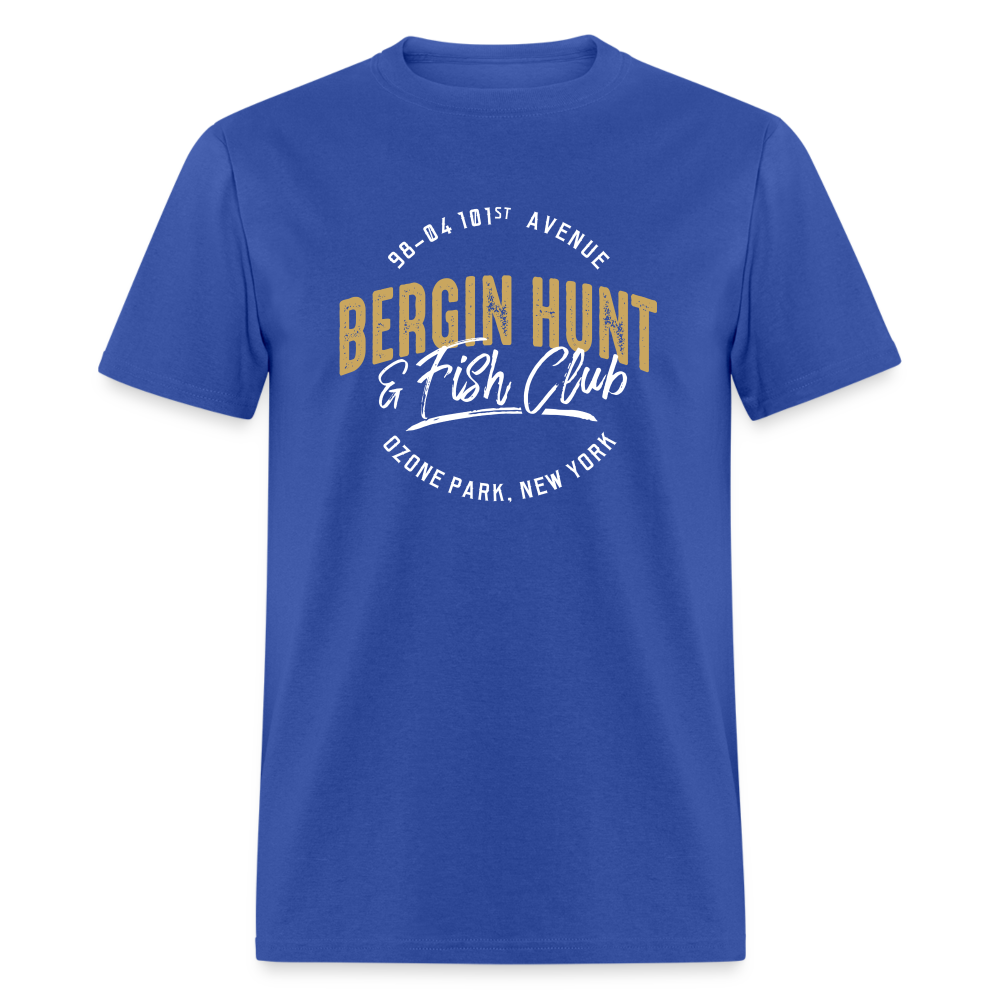 Bergin Hunt & Fish Club T-Shirt (large design) - royal blue